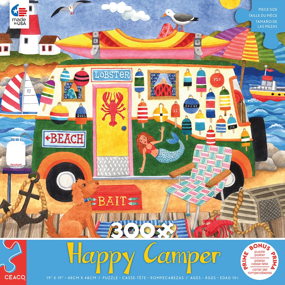 300PC OVERSIZED HAPPY CAMPER ASST (6) BL
